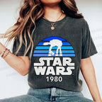 Unisex Star Wars Graffiti Printed Washed Tee