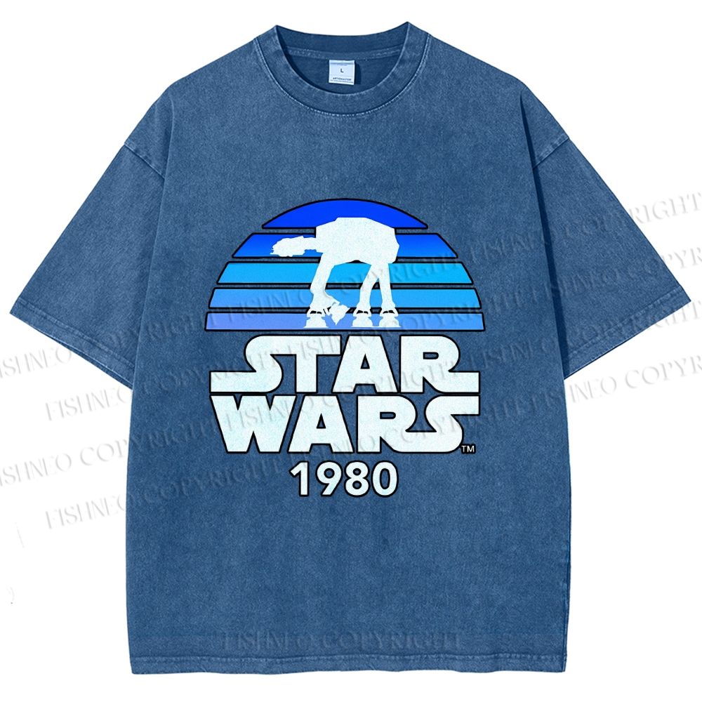 Unisex Star Wars Graffiti Printed Washed Tee