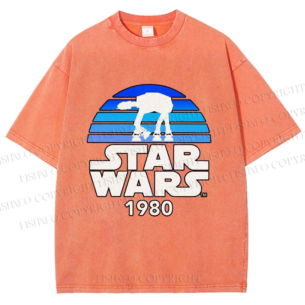 Unisex Star Wars Graffiti Printed Washed Tee