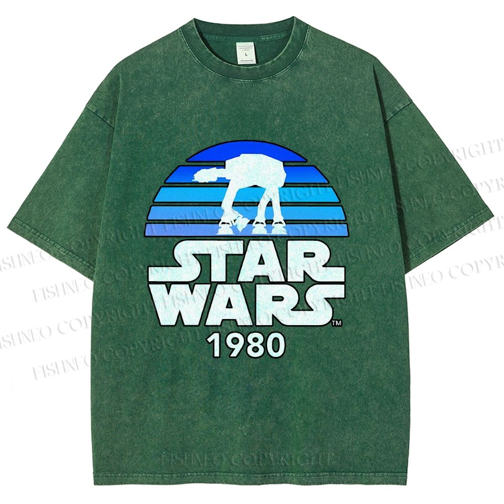 Unisex Star Wars Graffiti Printed Washed Tee