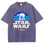 Unisex Star Wars Graffiti Printed Washed Tee