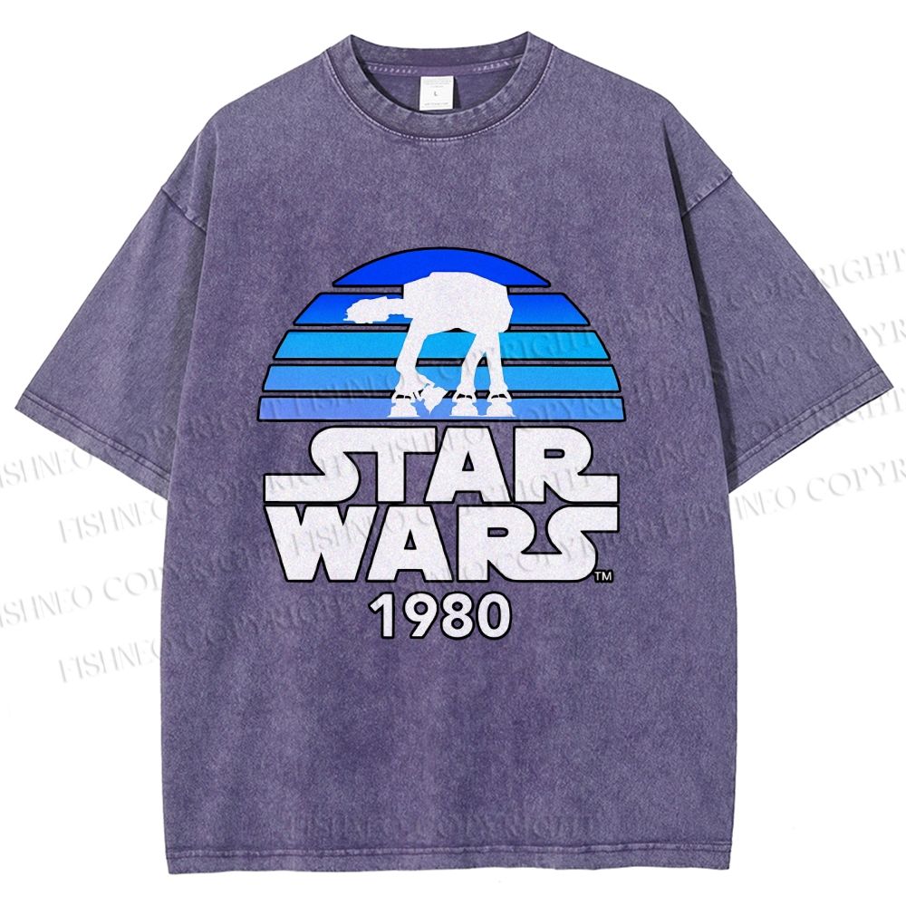 Unisex Star Wars Graffiti Printed Washed Tee