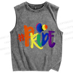 Unisex Pride Printed Washed Tank Top
