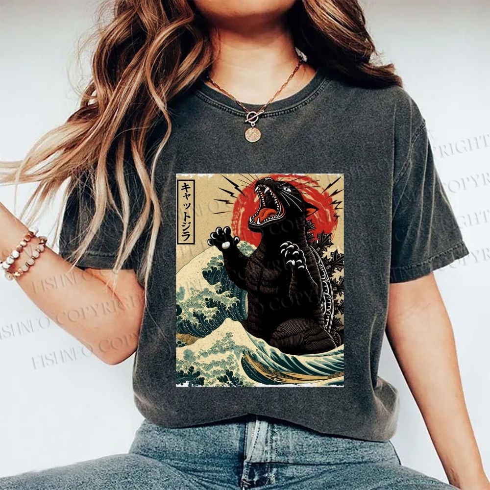 Unisex Monsters Printed Washed Tee