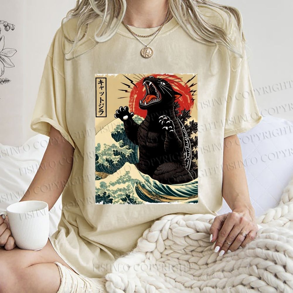 Unisex Monsters Printed Washed Tee