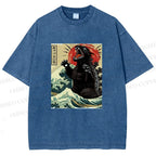 Unisex Monsters Printed Washed Tee
