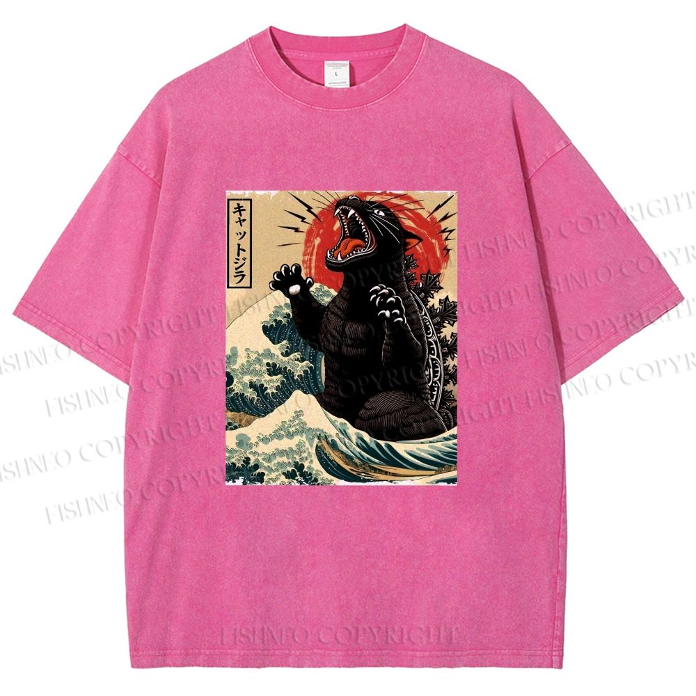Unisex Monsters Printed Washed Tee