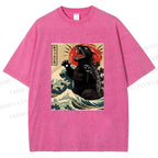 Unisex Monsters Printed Washed Tee