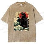 Unisex Monsters Printed Washed Tee