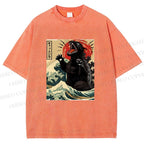 Unisex Monsters Printed Washed Tee