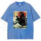 Unisex Monsters Printed Washed Tee