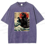 Unisex Monsters Printed Washed Tee