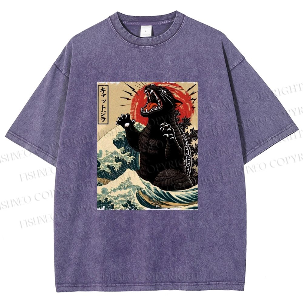 Unisex Monsters Printed Washed Tee