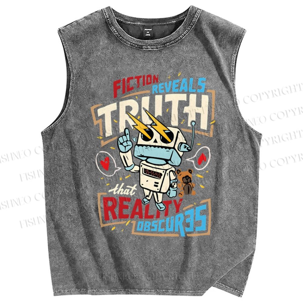 Unisex Truth Printed Washed Tank Top