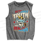 Unisex Truth Printed Washed Tank Top