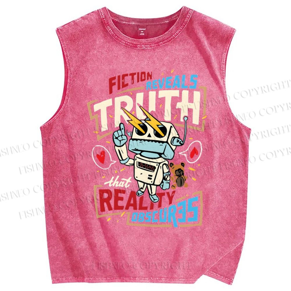 Unisex Truth Printed Washed Tank Top