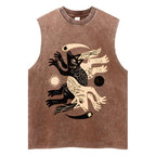 Alternating Wolves Unisex Washed Tank Top