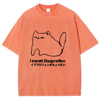 I need ibuprofen Cat Vintage Washed T-shirt