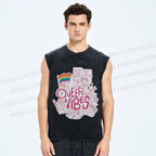 Unisex Pride Queer Vibes Printed Washed Tank Top
