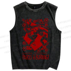 Unisex Pride Queer Mation Printed Washed Tank Top