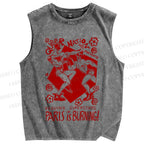Unisex Pride Queer Mation Printed Washed Tank Top