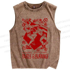 Unisex Pride Queer Mation Printed Washed Tank Top