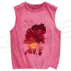 Unisex Japanese Cowboy Bebop Printed Washed Tank Top