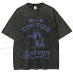 Unisex Top tier yapper Vintage Printed Washed Tee