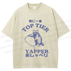 Unisex Top tier yapper Vintage Printed Washed Tee