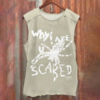 Vintage Spider Why Are You Scared Washed Tank Top