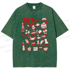 Unisex Tokyo Printed Washed Tee