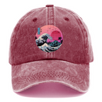 Japanese The Great Retro Wave Washed Cap
