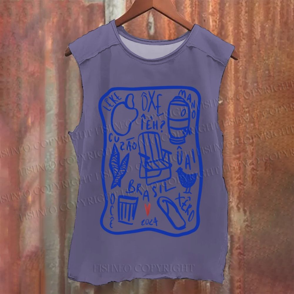 Graffiti Vintage Washed Tank Top