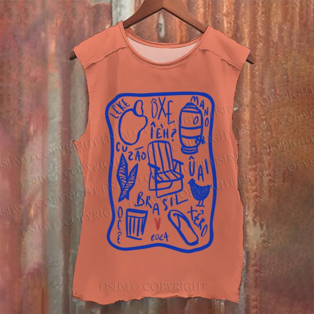 Graffiti Vintage Washed Tank Top