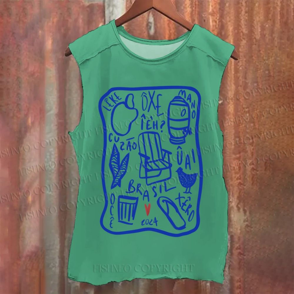 Graffiti Vintage Washed Tank Top