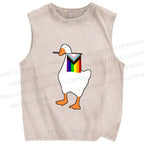 Unisex Pride Silly Goose Printed Washed Tank Top