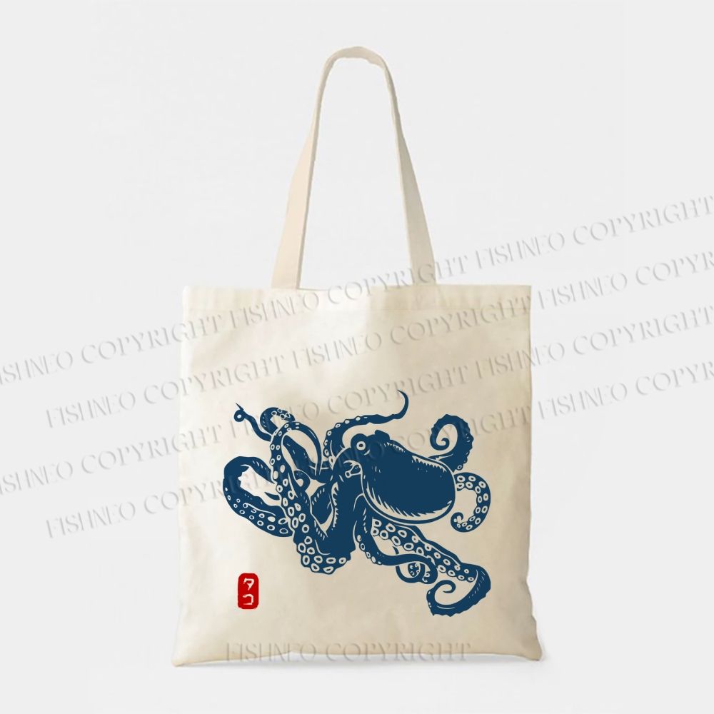 Octopus Japanese Style Tote Bag