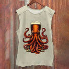 Beer Octopus Vintage Washed Tank Top