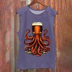 Beer Octopus Vintage Washed Tank Top
