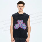 Unisex Pride LGBTQ Graffiti Printed Washed Tank Top