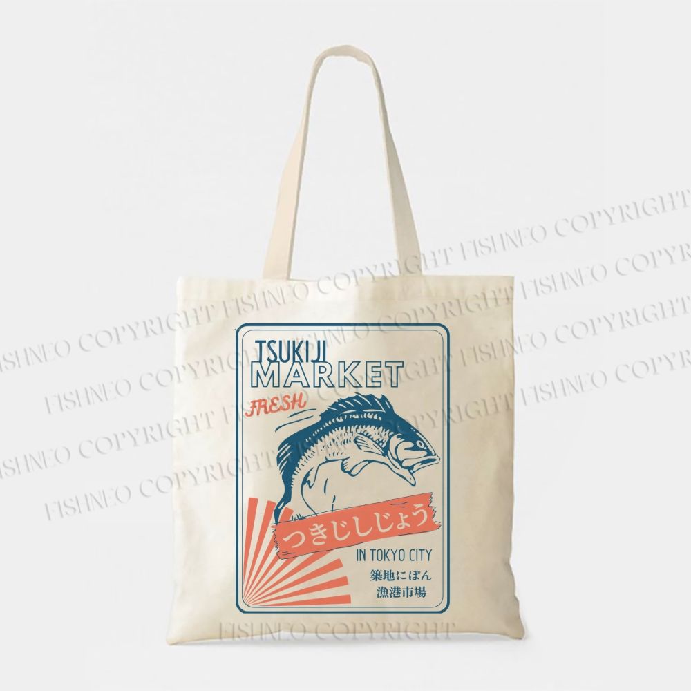 Tsukiji Fish Market Tokyo Japan Tote Bag