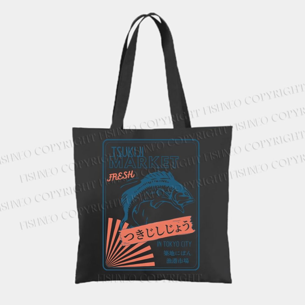 Tsukiji Fish Market Tokyo Japan Tote Bag