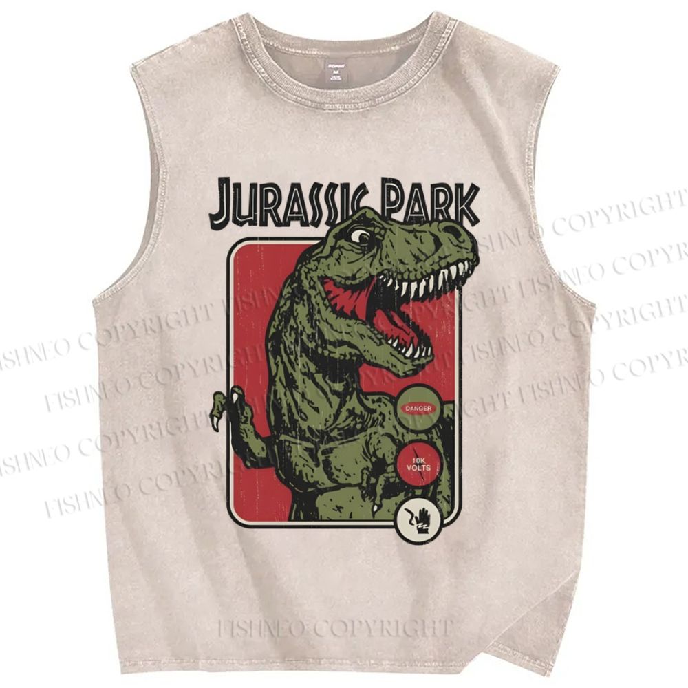 Unisex Monster Printed Washed Tank Top