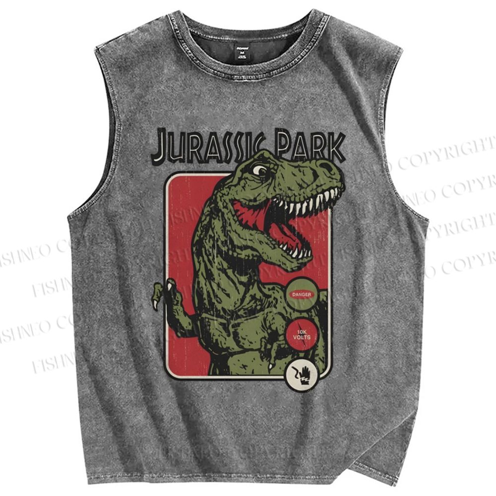 Unisex Monster Printed Washed Tank Top