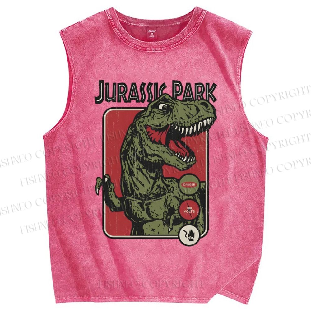 Unisex Monster Printed Washed Tank Top