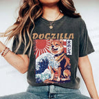 Unisex Dogzilla Printed Washed Tee