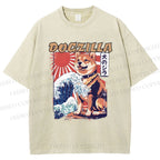 Unisex Dogzilla Printed Washed Tee