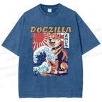 Unisex Dogzilla Printed Washed Tee