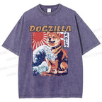 Unisex Dogzilla Printed Washed Tee