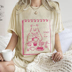 Unisex Bear's Tea Time Poster Printed Washed Tee